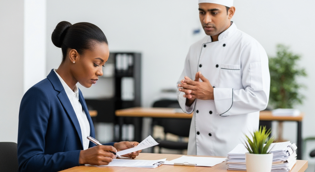 a chef going through scrutiny