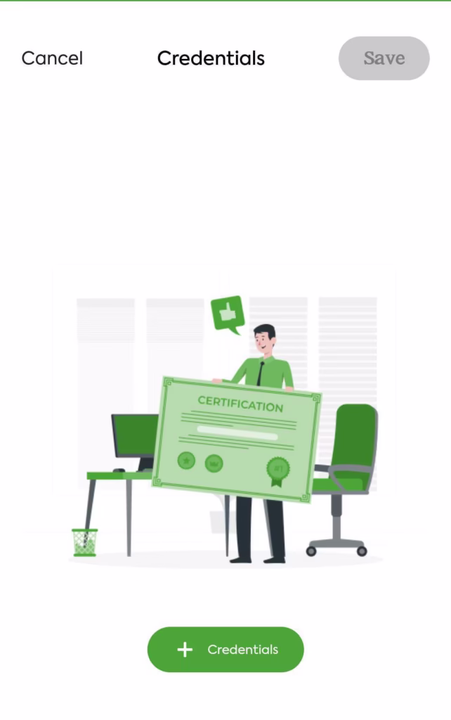 upload certificate
